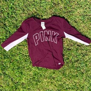 PINK Victoria’s Secret maroon long sleeve tee